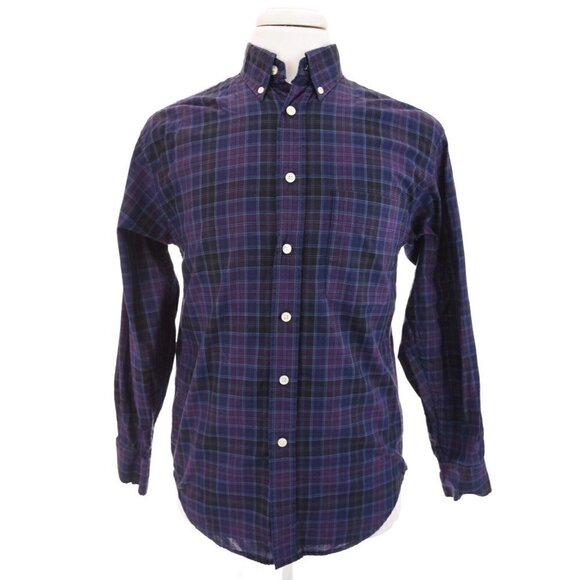 Turnbury Mens Purple Plaid Button Down Shirt Long Sleeve 100% Cotton Sz S 33 - Picture 3 of 7